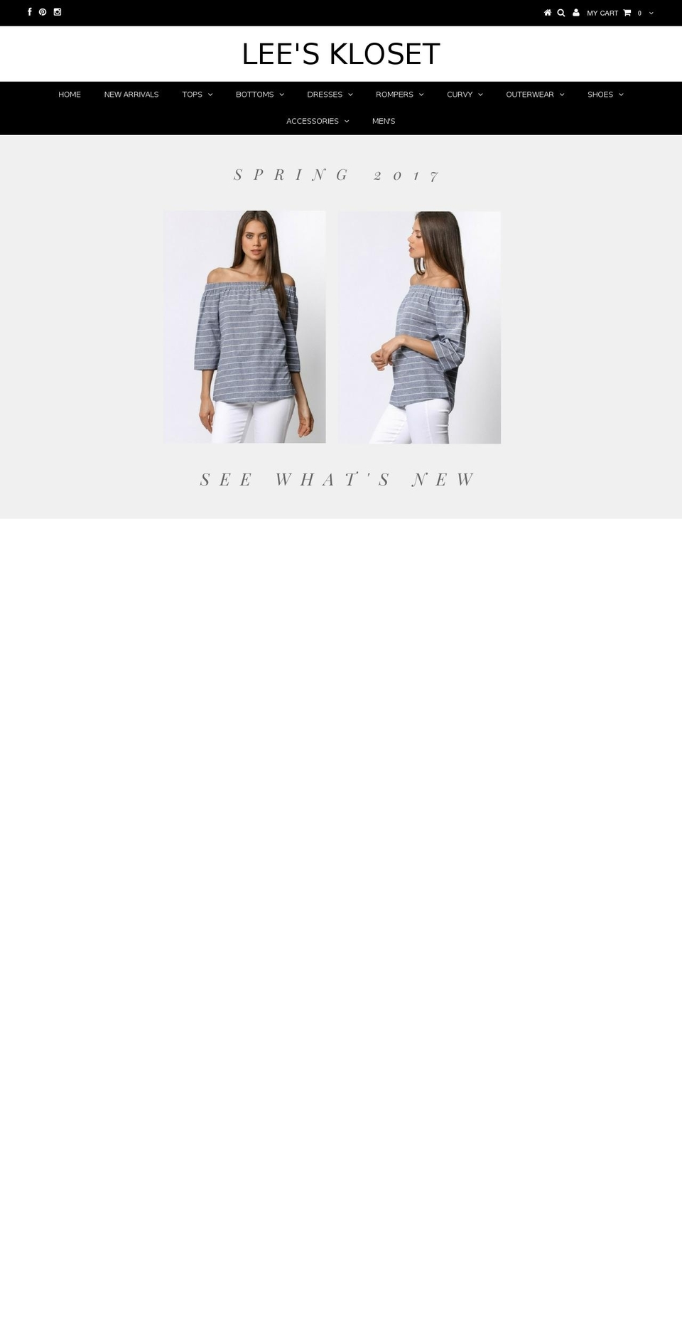 leeskloset.com shopify website screenshot