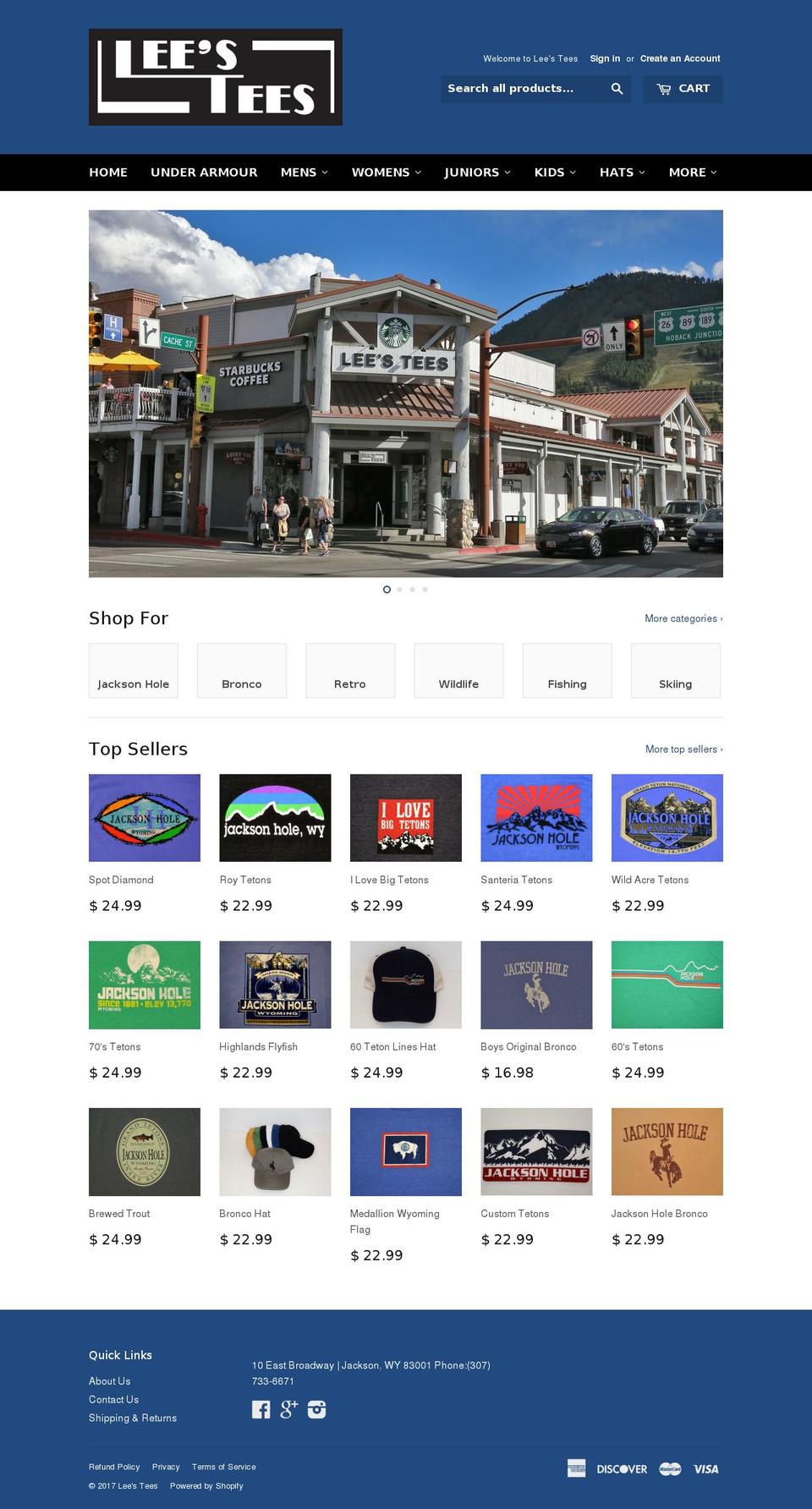leestees.com shopify website screenshot