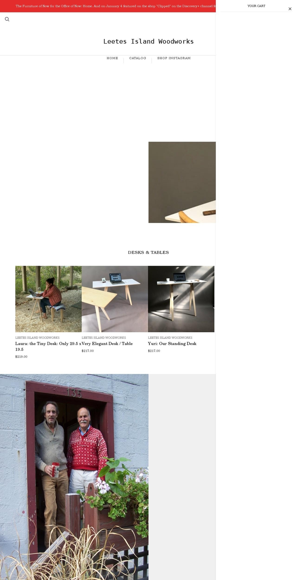 leetesislandwoodworks.com shopify website screenshot