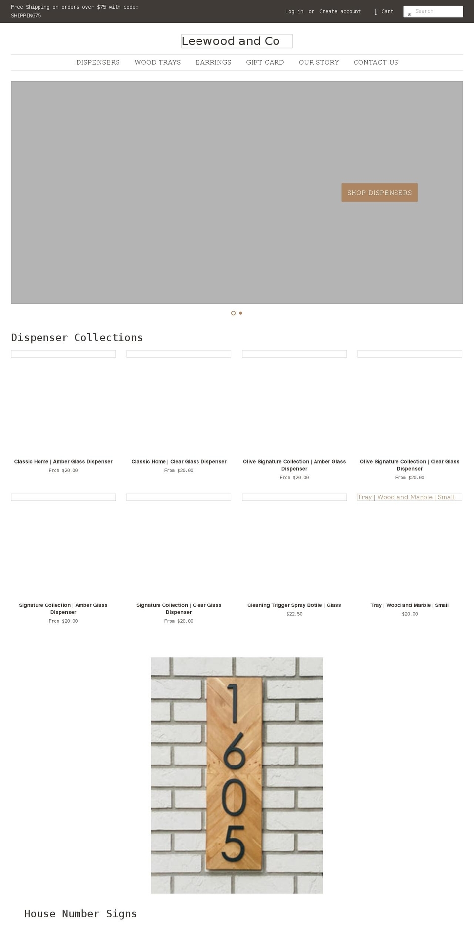 leewoodandco.com shopify website screenshot
