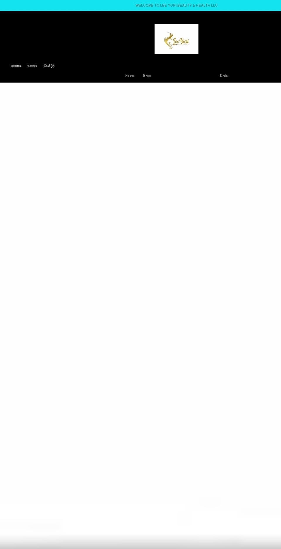 leeyuribeauty.com shopify website screenshot