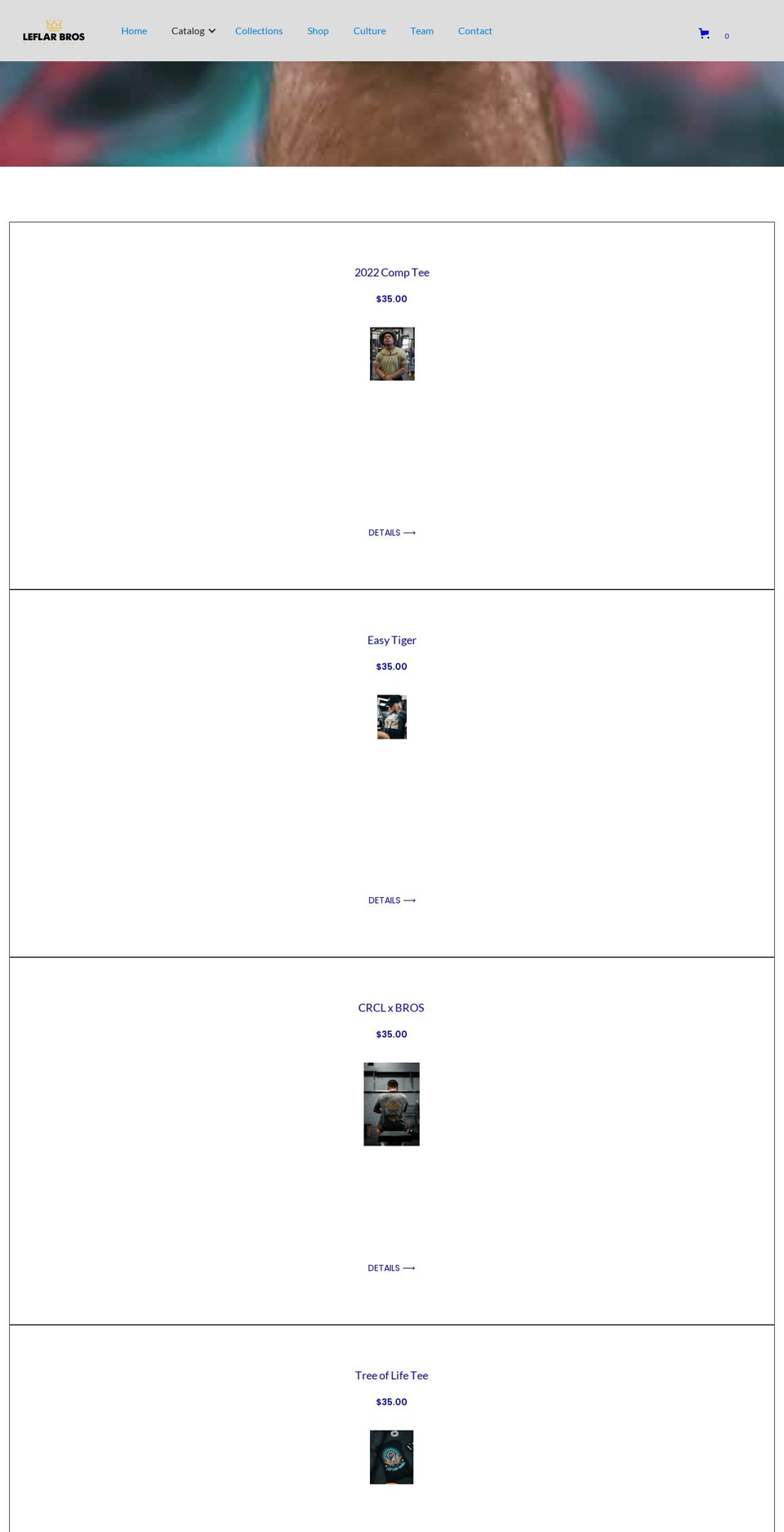leflarbros.com shopify website screenshot