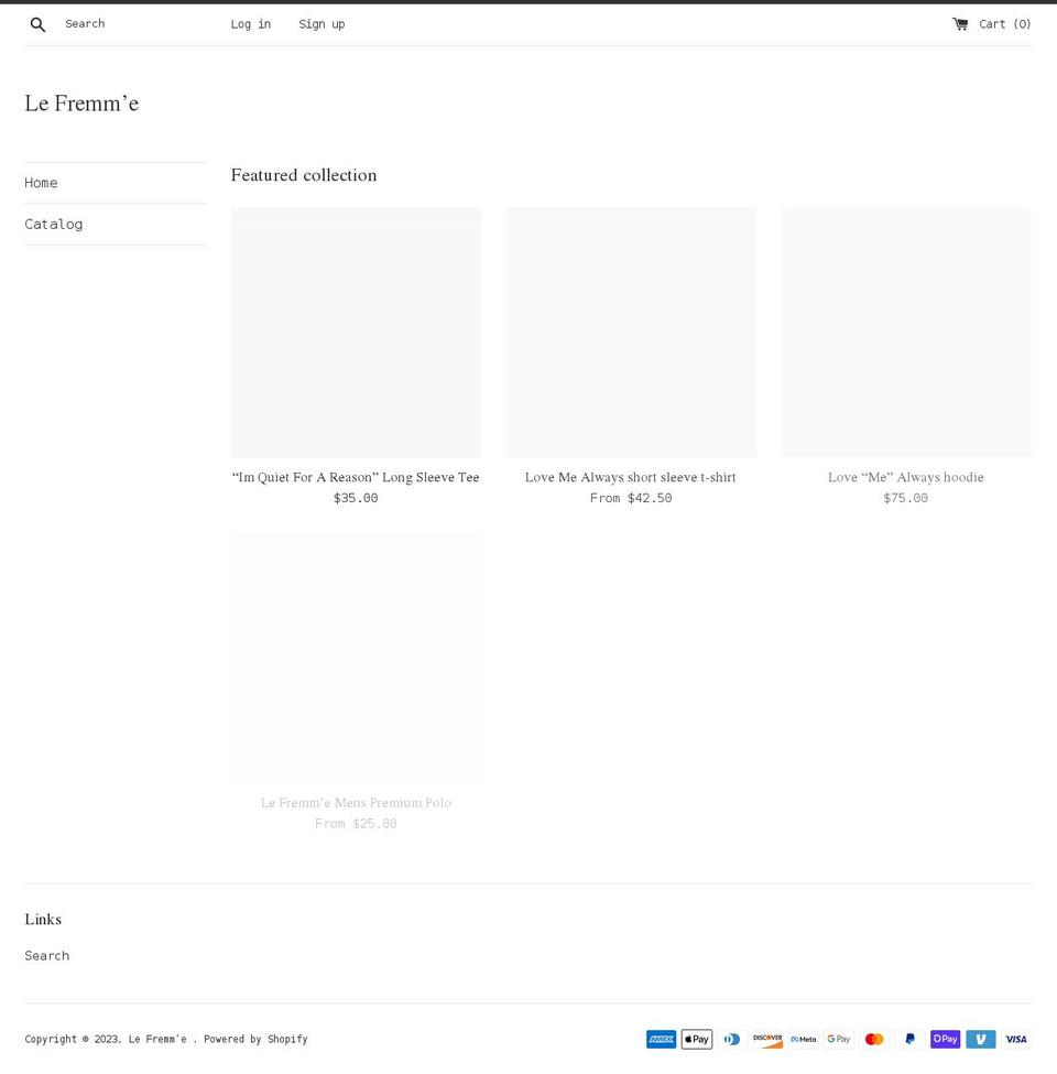 lefremme.com shopify website screenshot