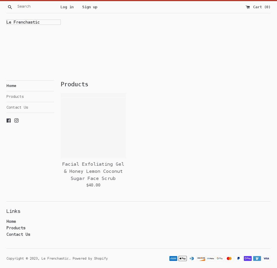 lefrenchastic.com shopify website screenshot