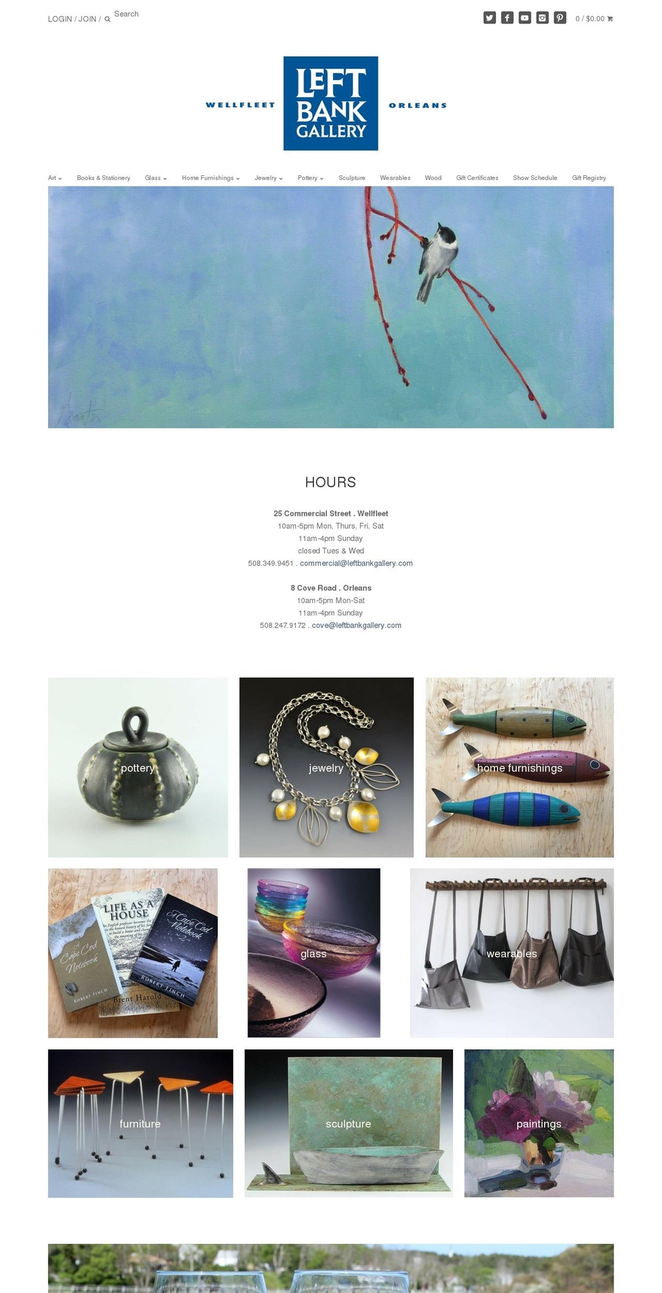 leftbankgallery.com shopify website screenshot