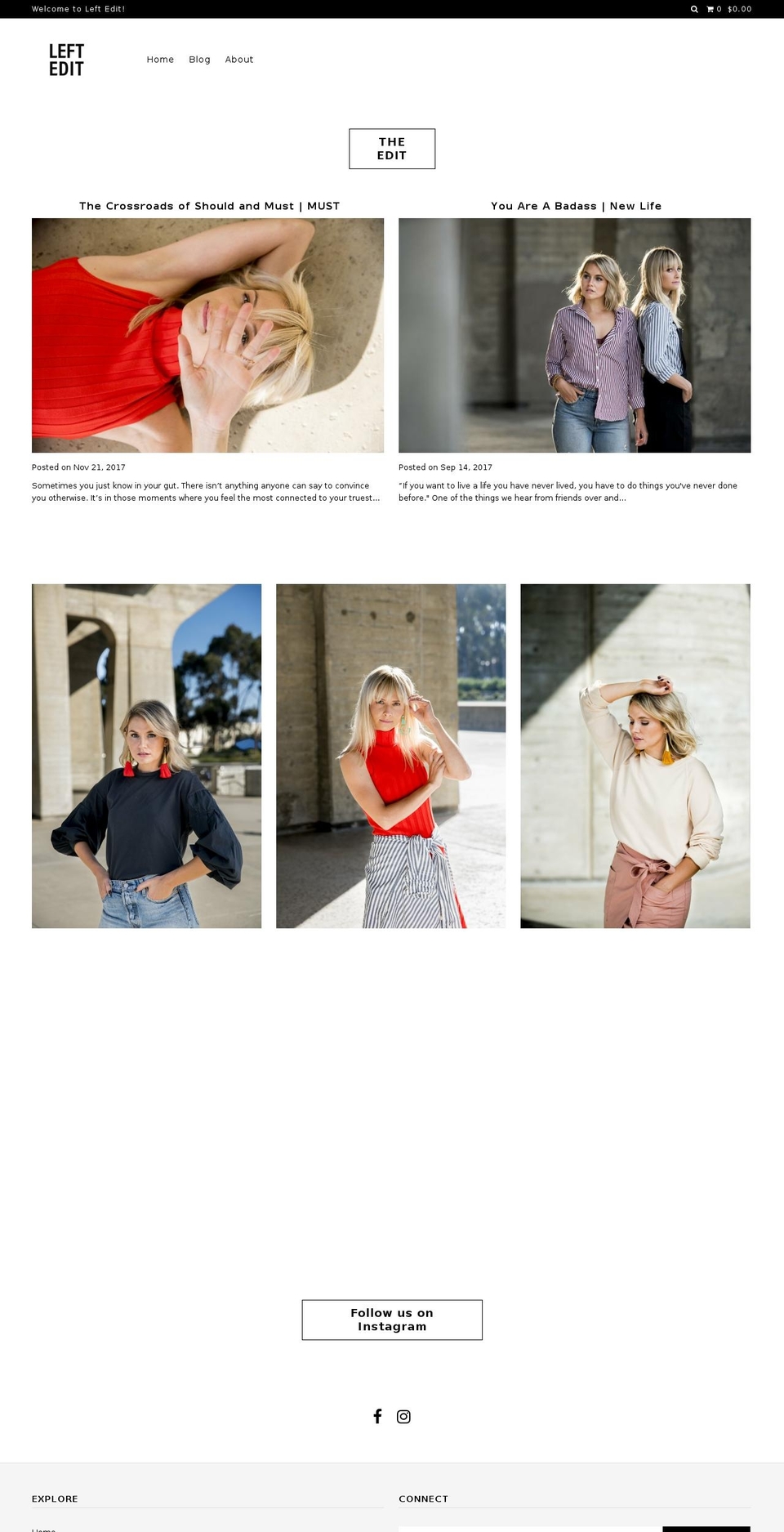 leftedit.com — Shopify storefront screenshot
