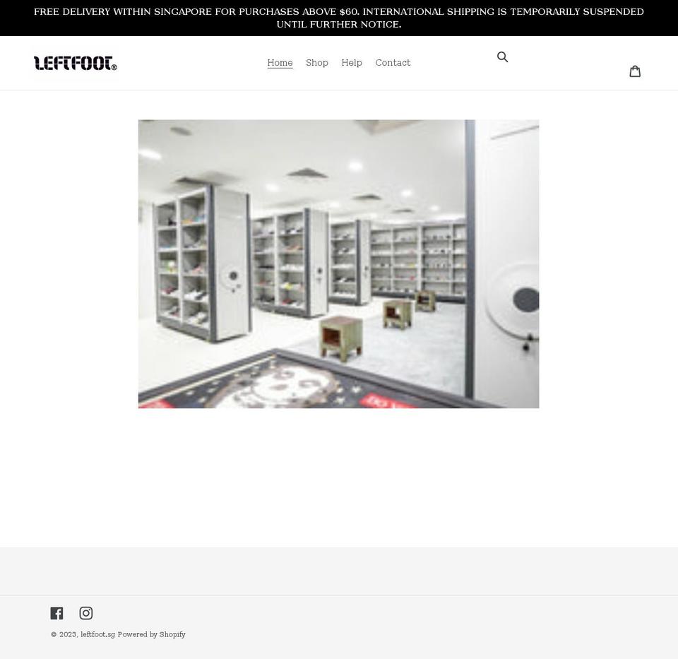 leftfoot.com.sg shopify website screenshot