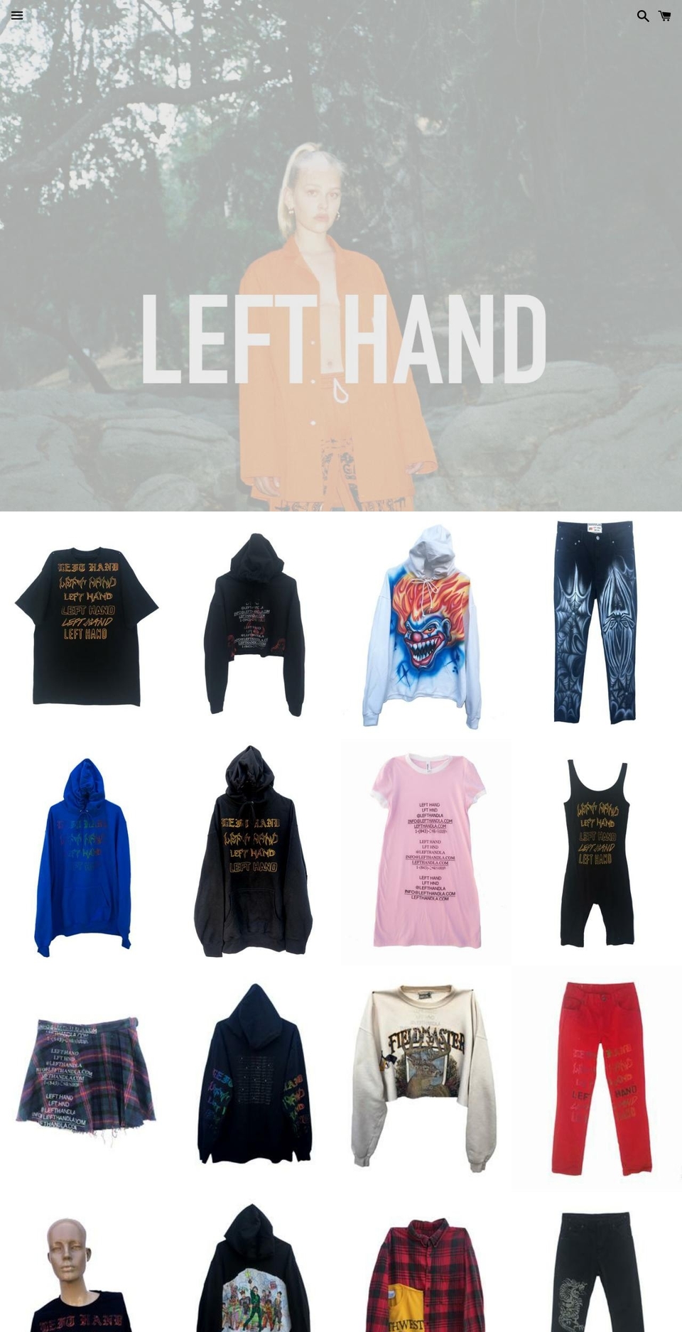 lefthandla.com shopify website screenshot