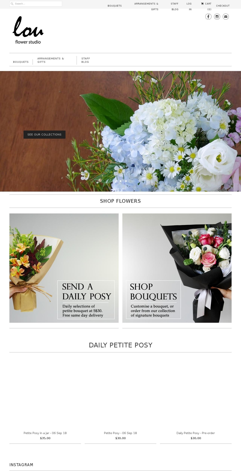 lefthandsideflowers.com shopify website screenshot