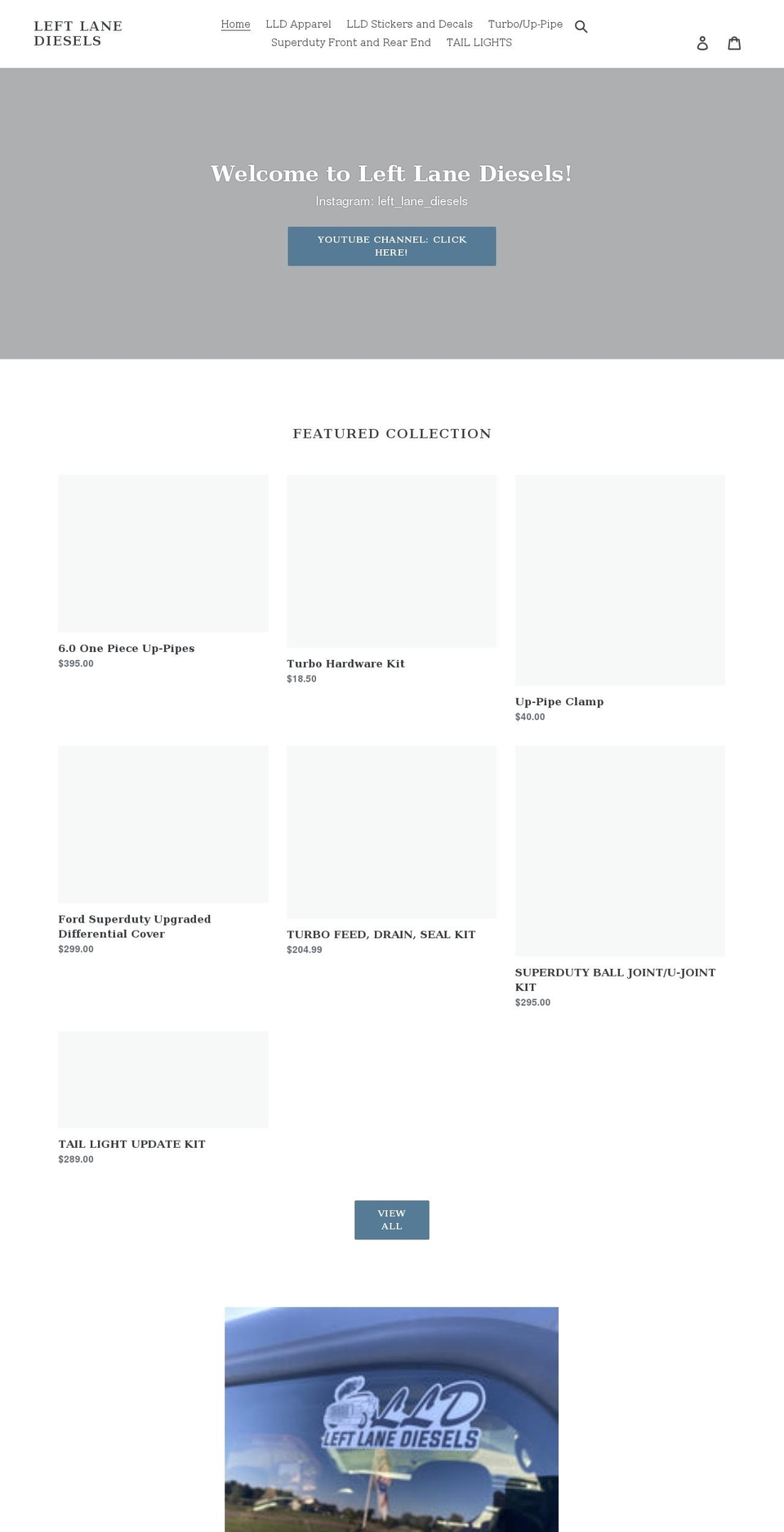 leftlanediesels.com shopify website screenshot