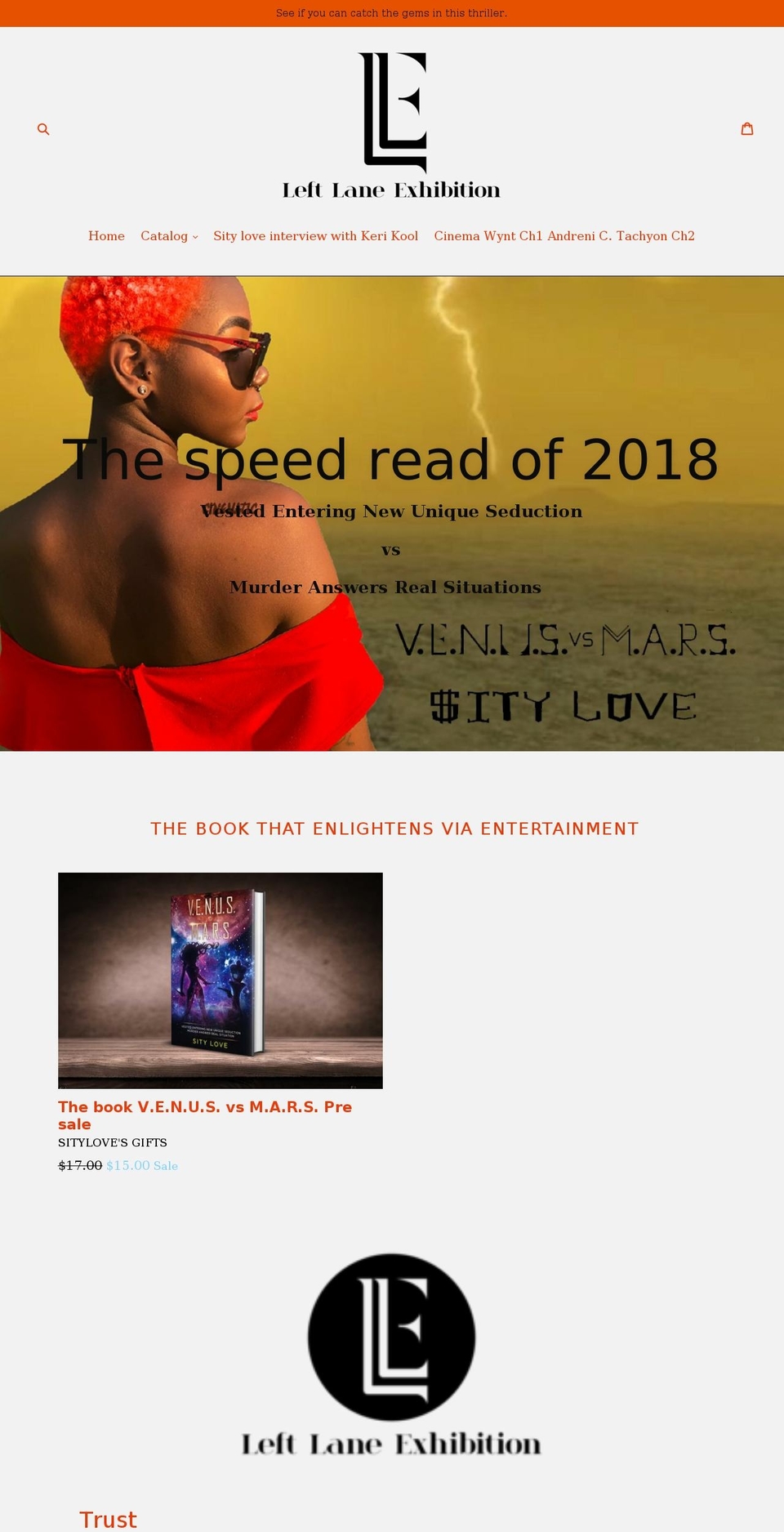 leftlaneexhibition.com — Shopify storefront screenshot