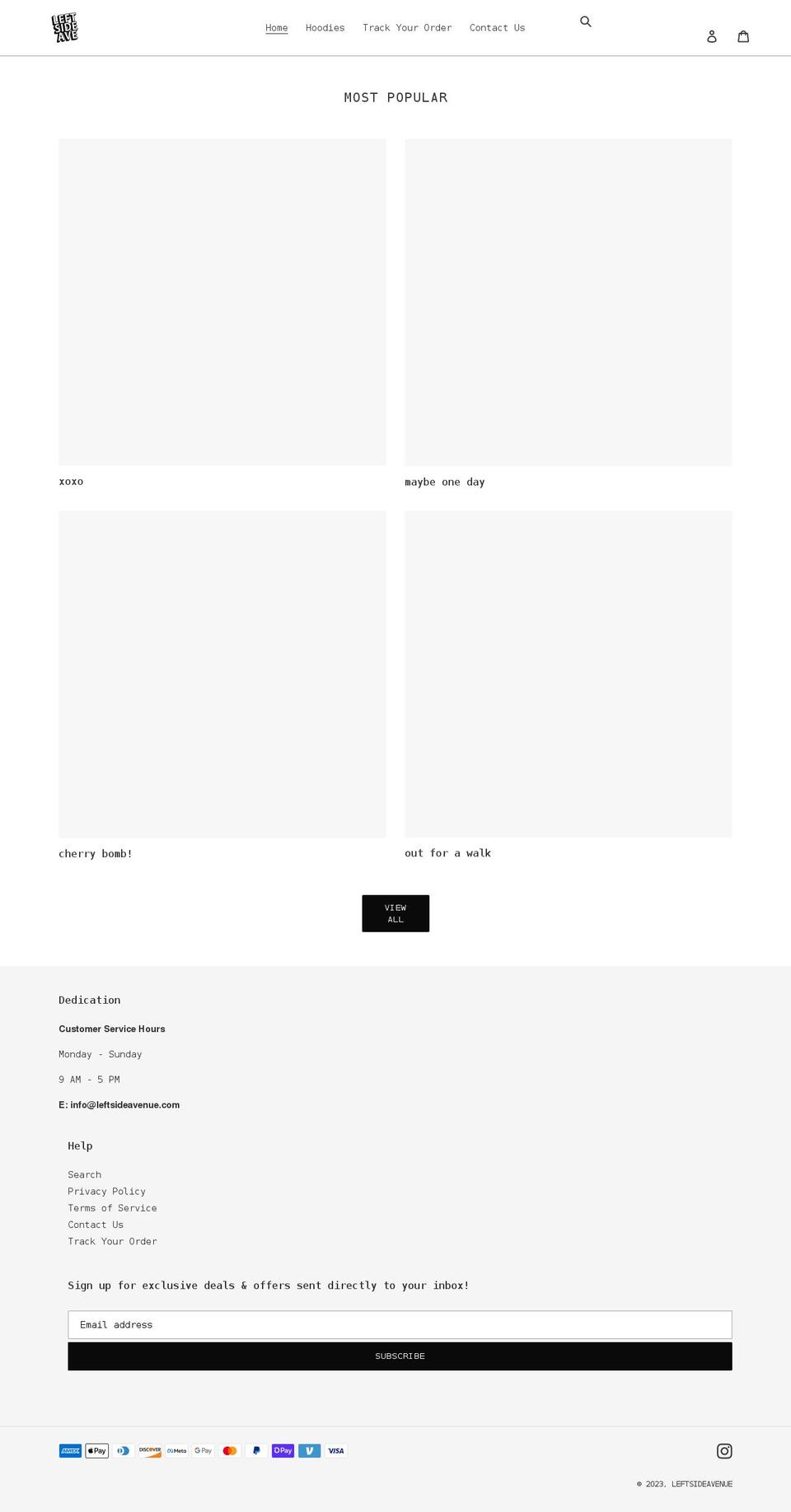 leftsideavenue.com shopify website screenshot