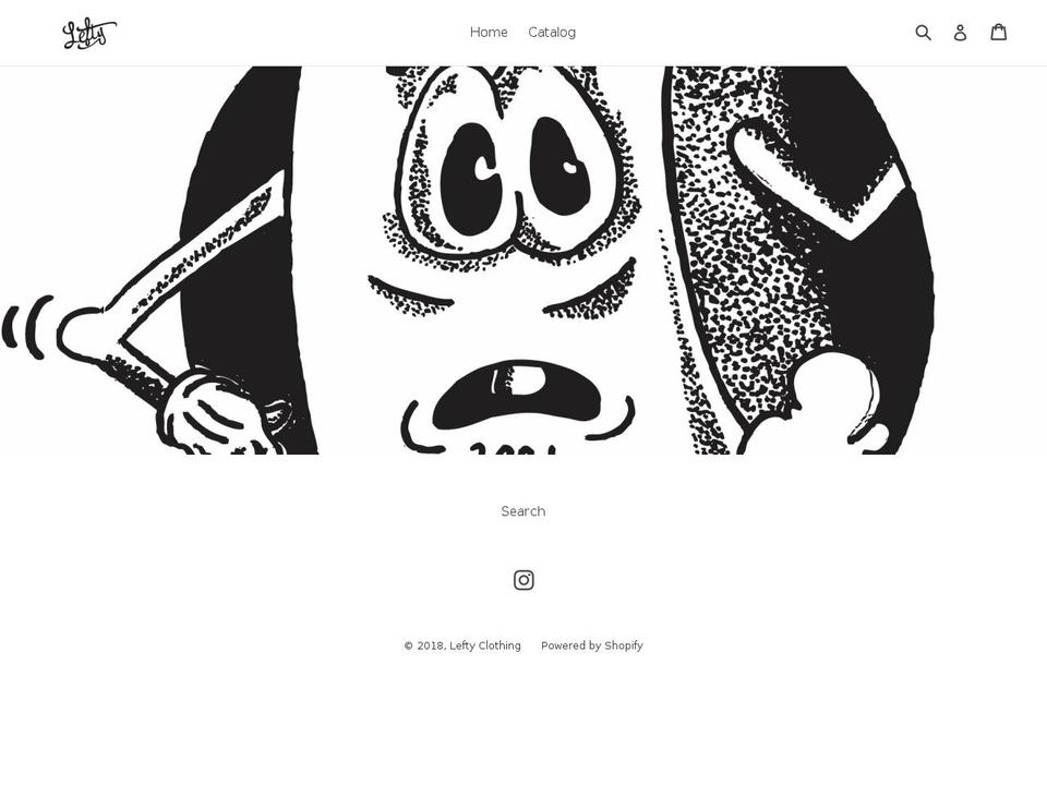 leftyclothing.com — Shopify storefront screenshot