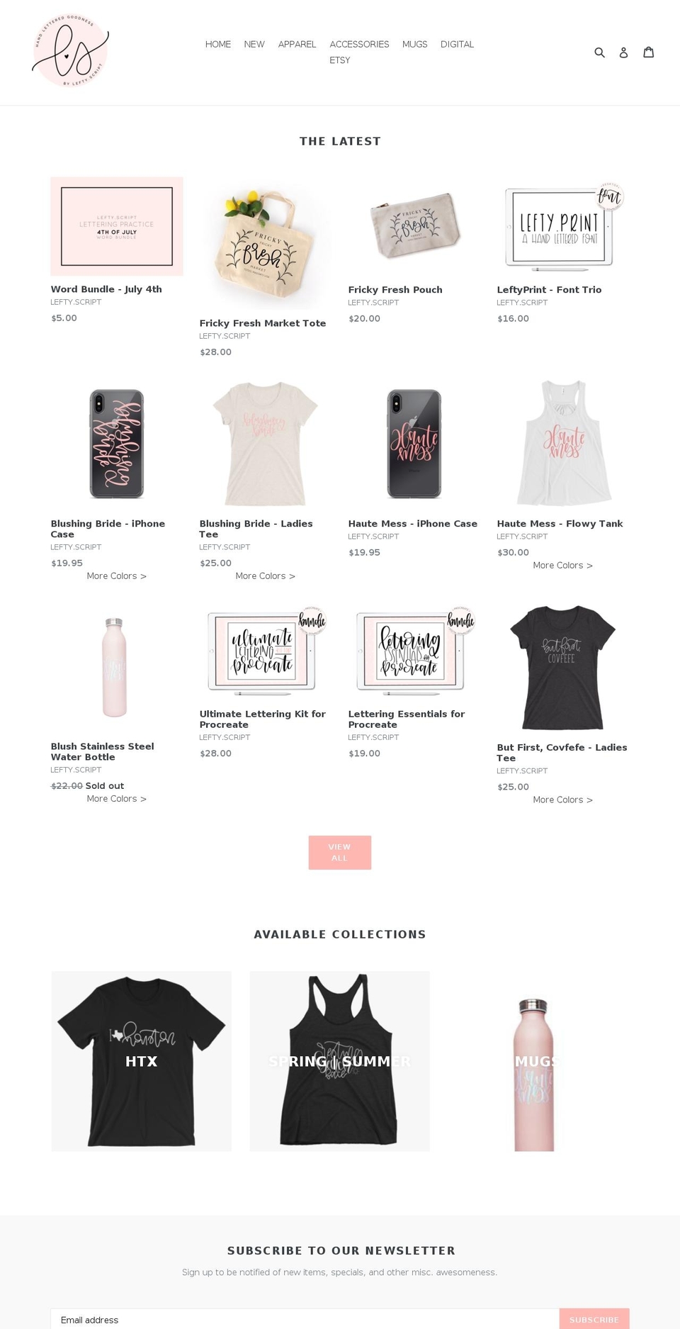 leftyscript.com — Shopify storefront screenshot