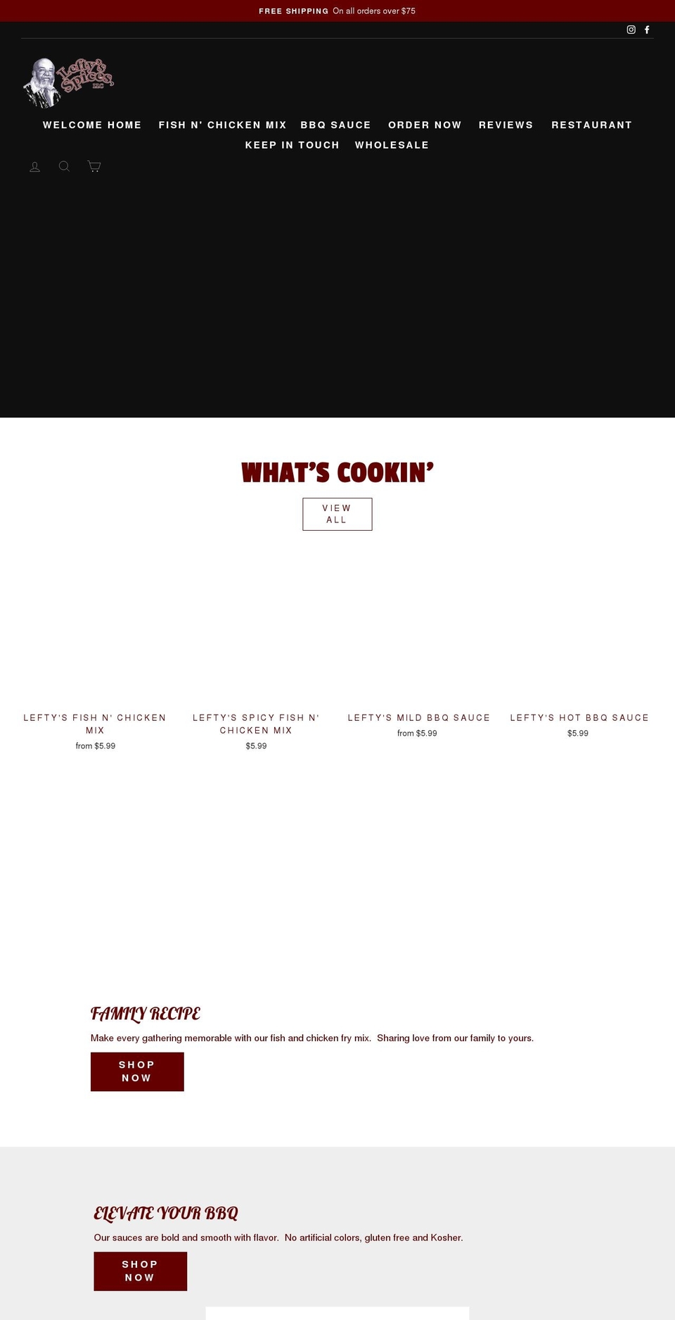 Midimp Shopify theme site example leftyspices.com