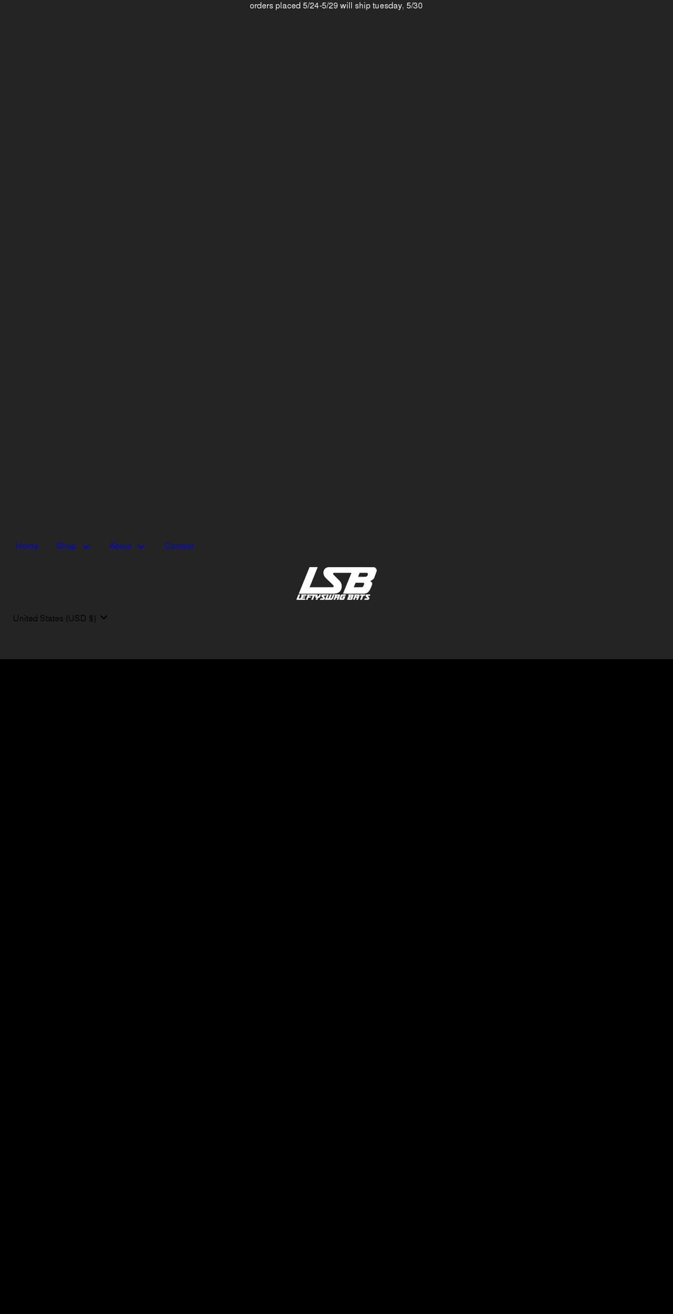 leftyswagbats.com shopify website screenshot