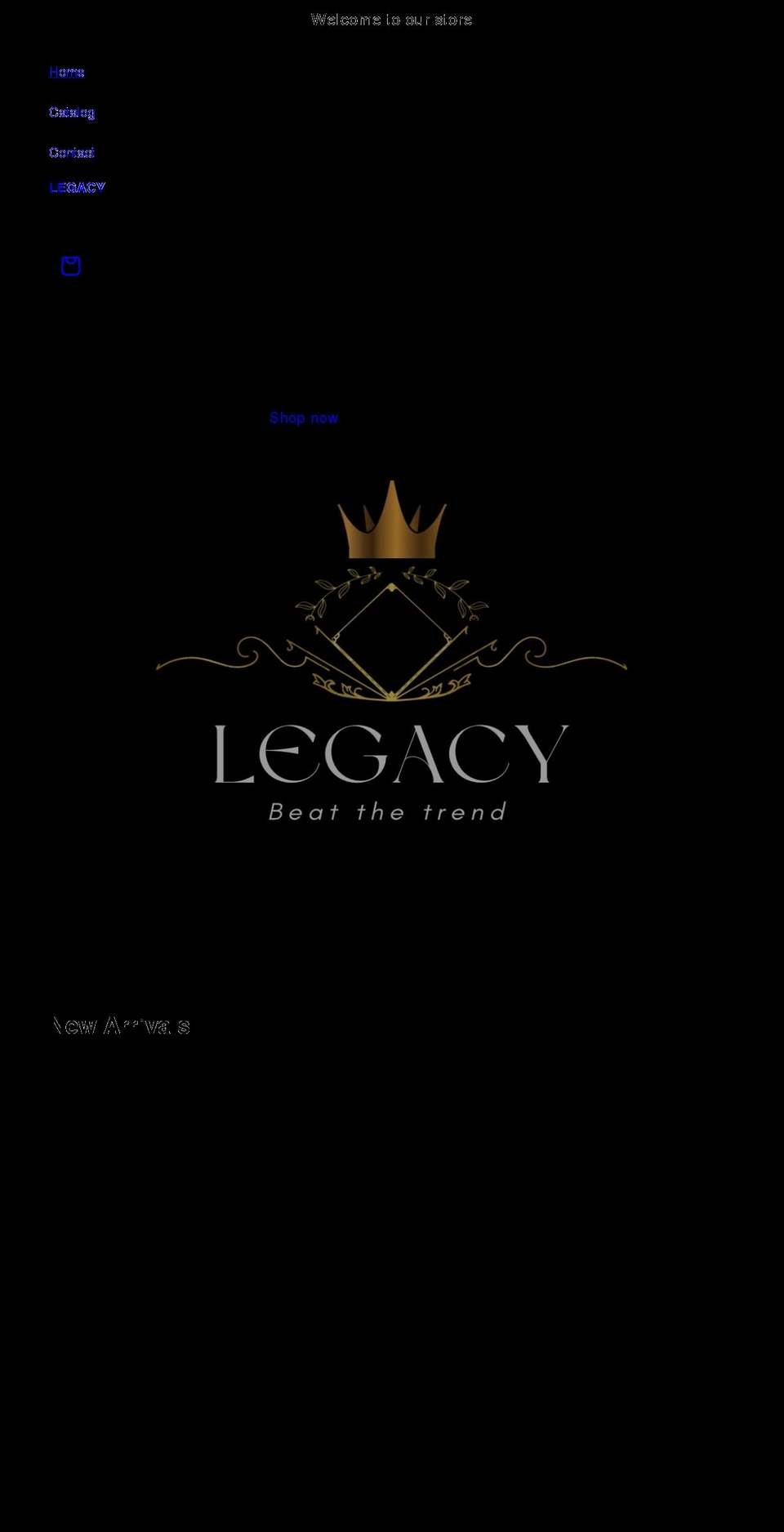 legacy-collection.com shopify website screenshot