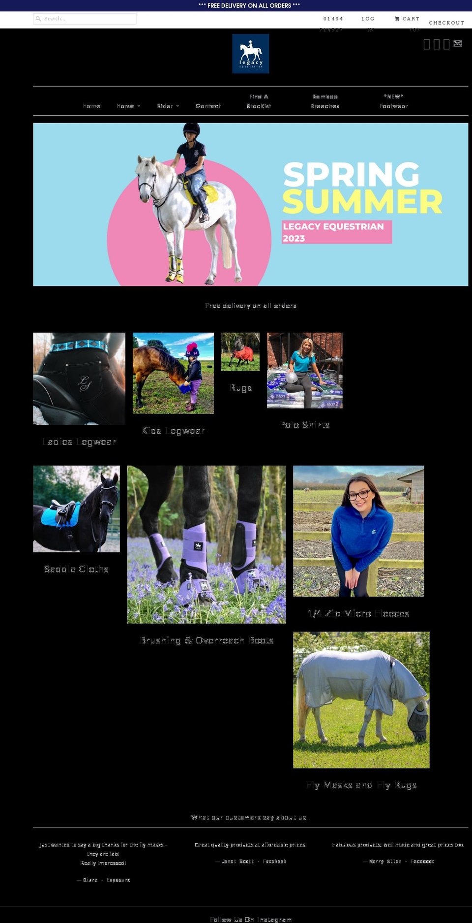 legacy-equestrian.co.uk shopify website screenshot