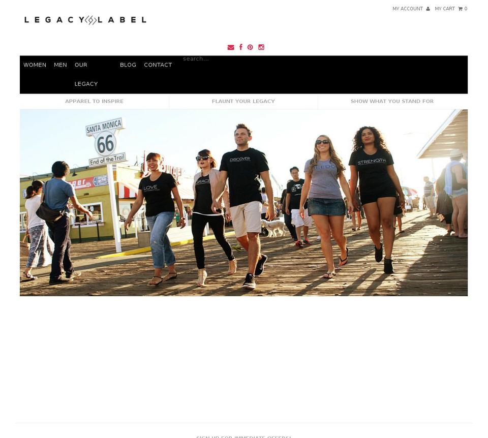 legacy-label.com shopify website screenshot