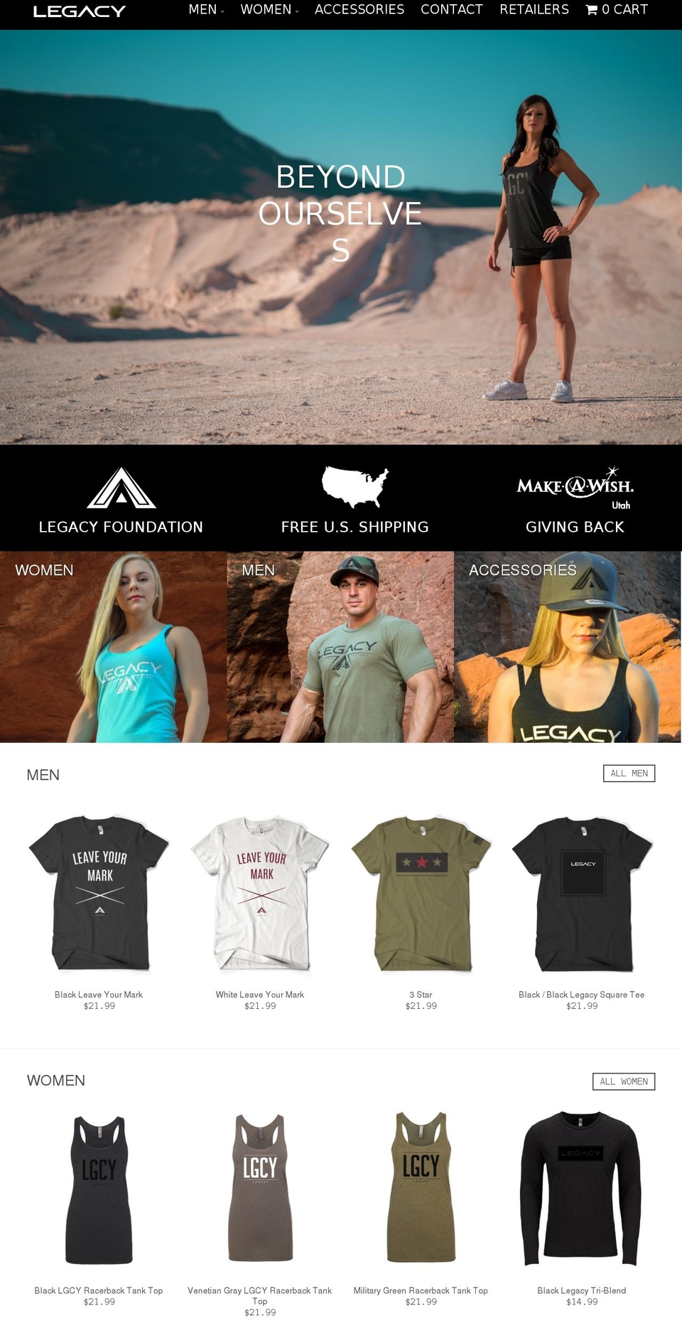 legacyathleticwear.com shopify website screenshot