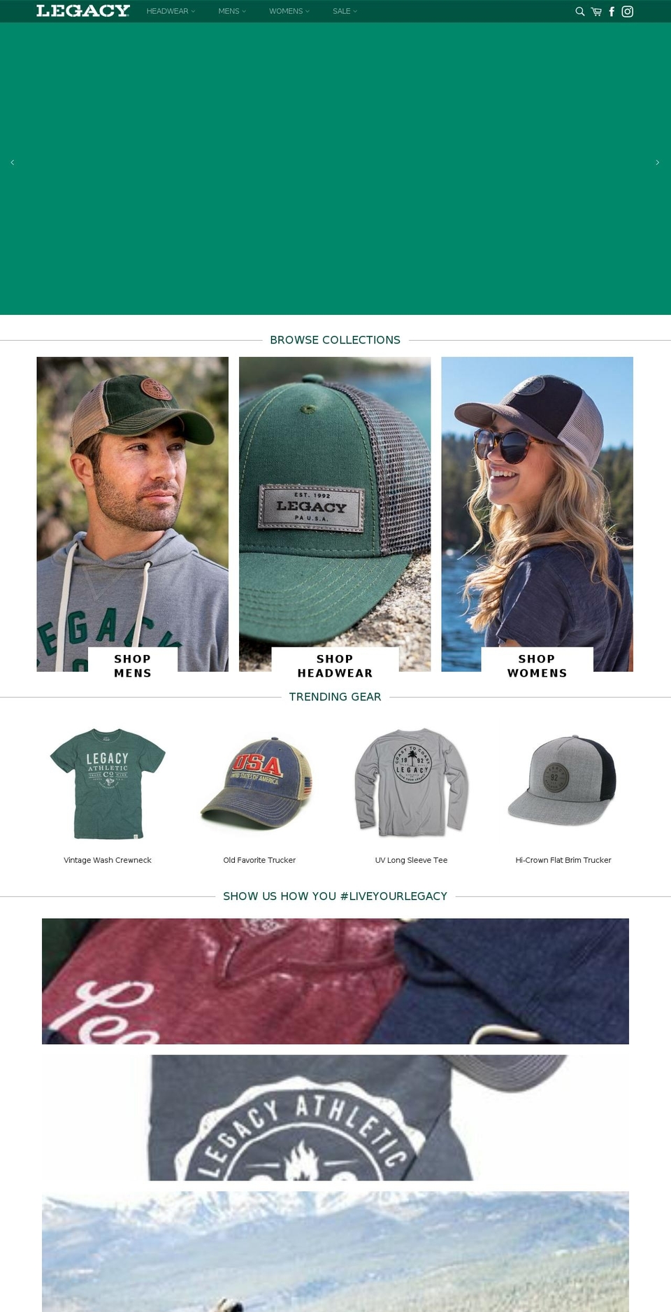 legacybrand.com — Shopify storefront screenshot