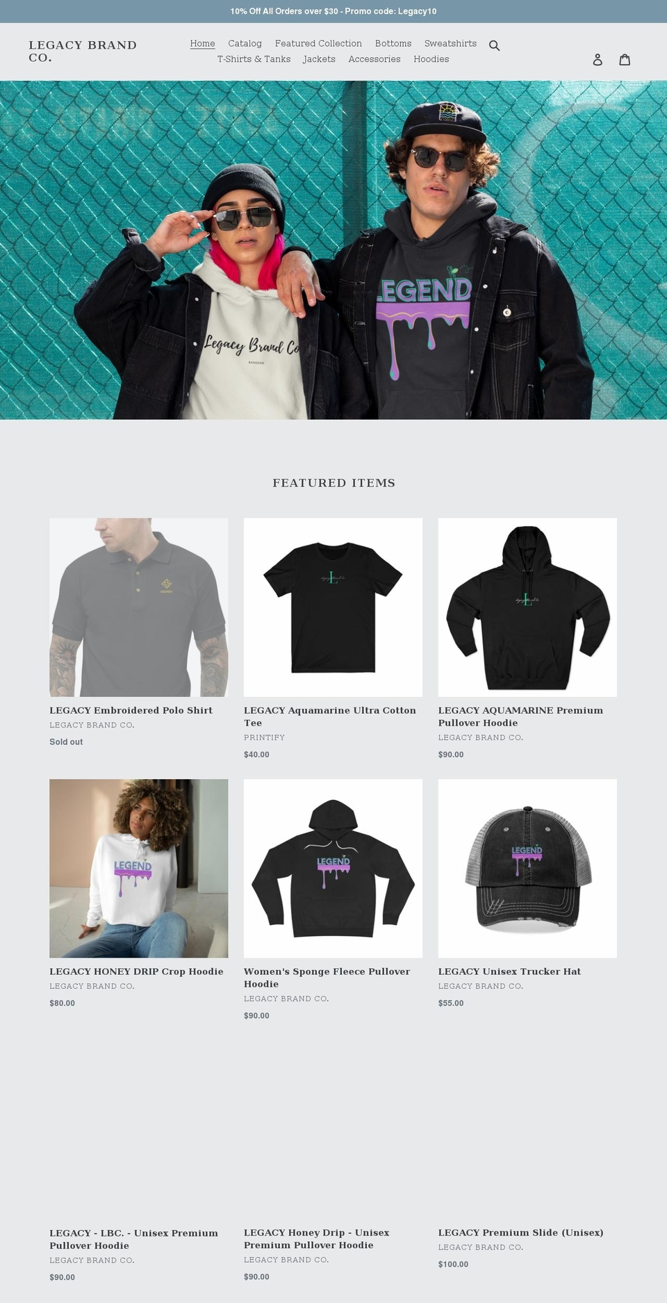 legacybrandcompany.com shopify website screenshot