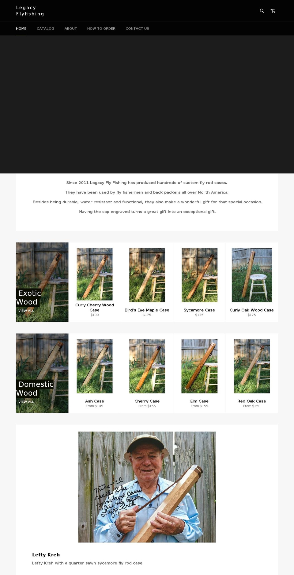 legacyflyfishing.com — Shopify storefront screenshot