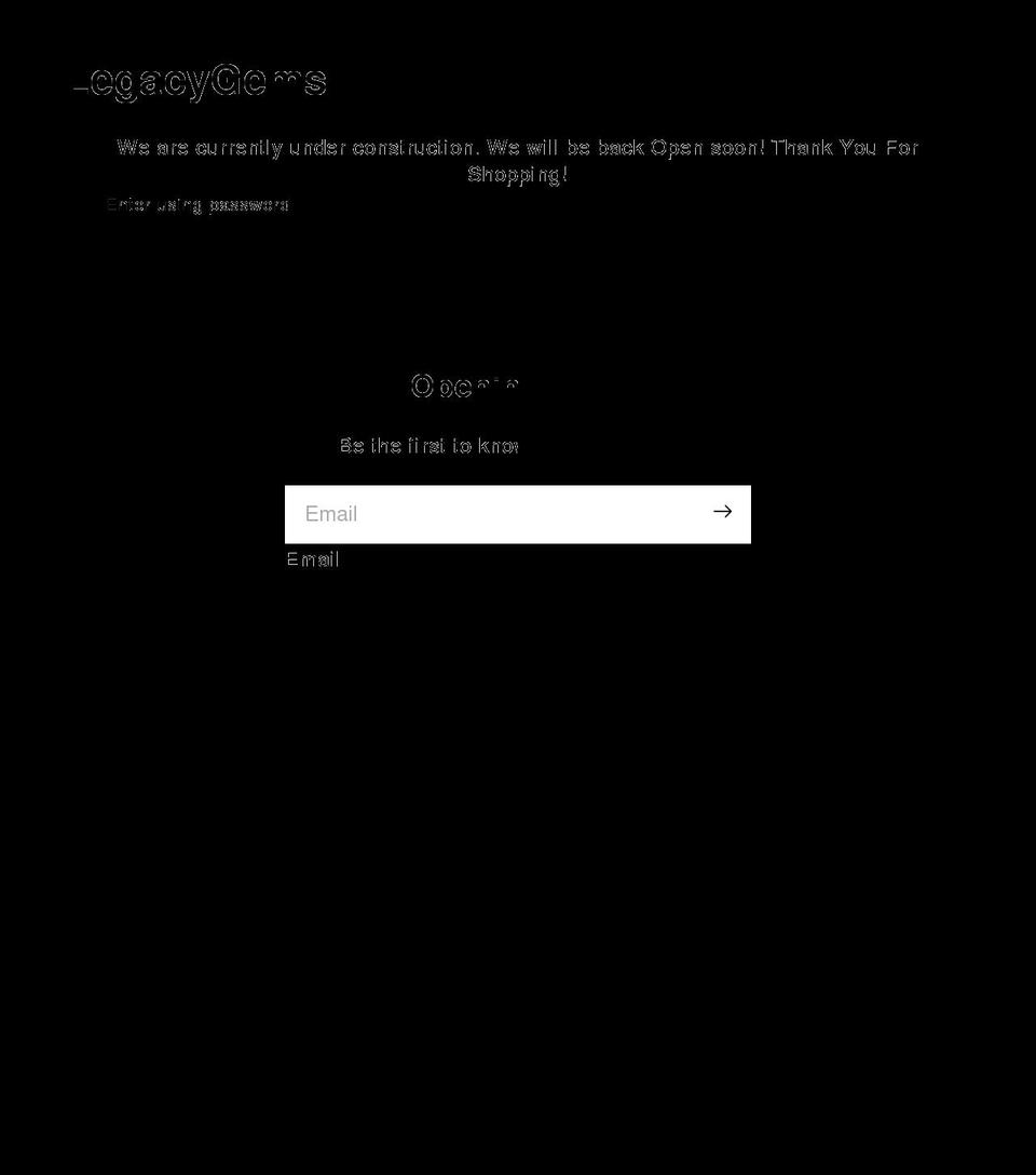 legacygemsclothing.com shopify website screenshot