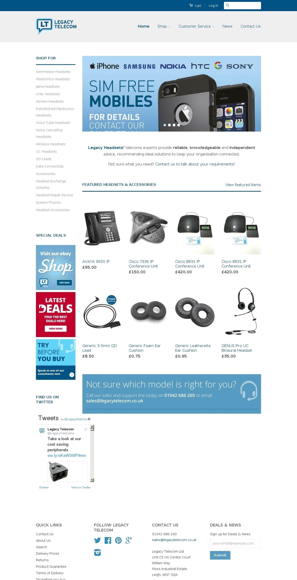 legacyheadsets.com — Shopify storefront screenshot