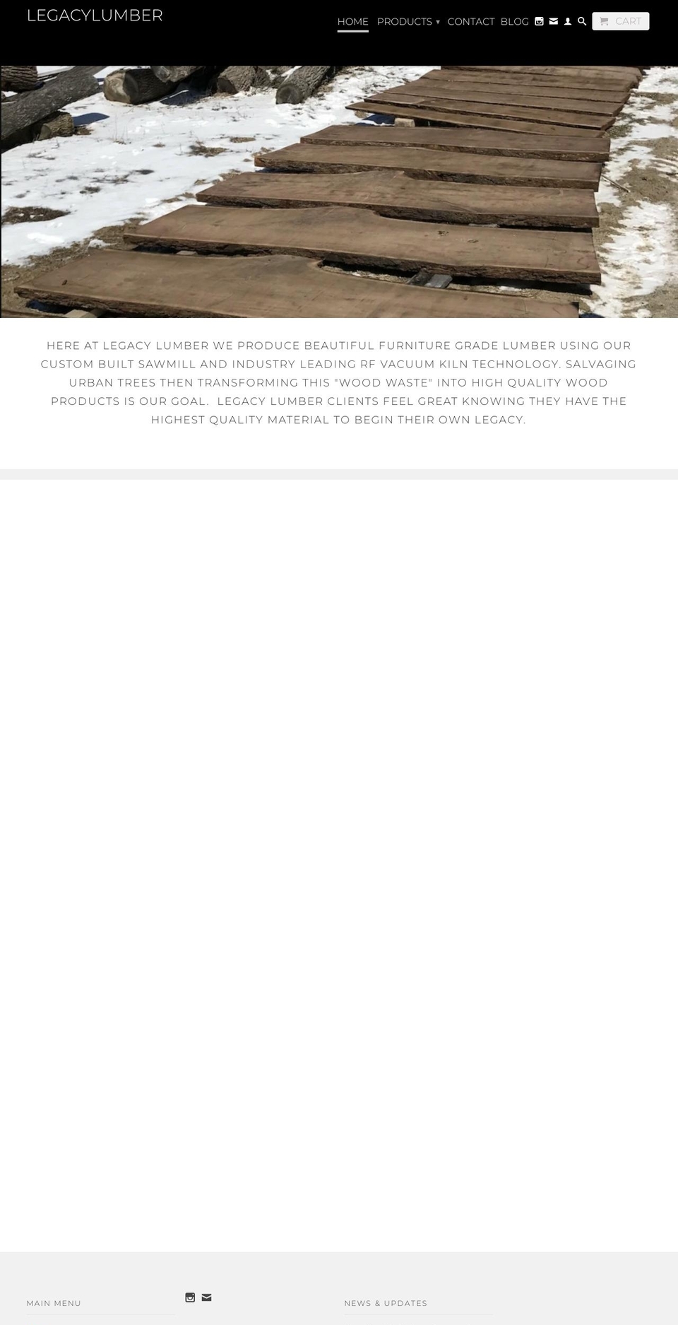 legacylumber.co shopify website screenshot