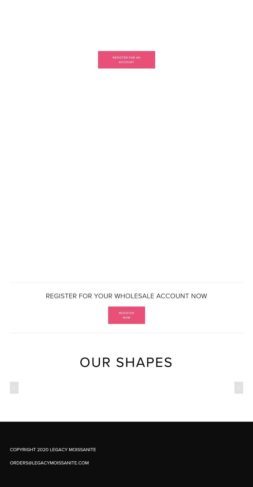 legacymoissanite.com — Shopify storefront screenshot