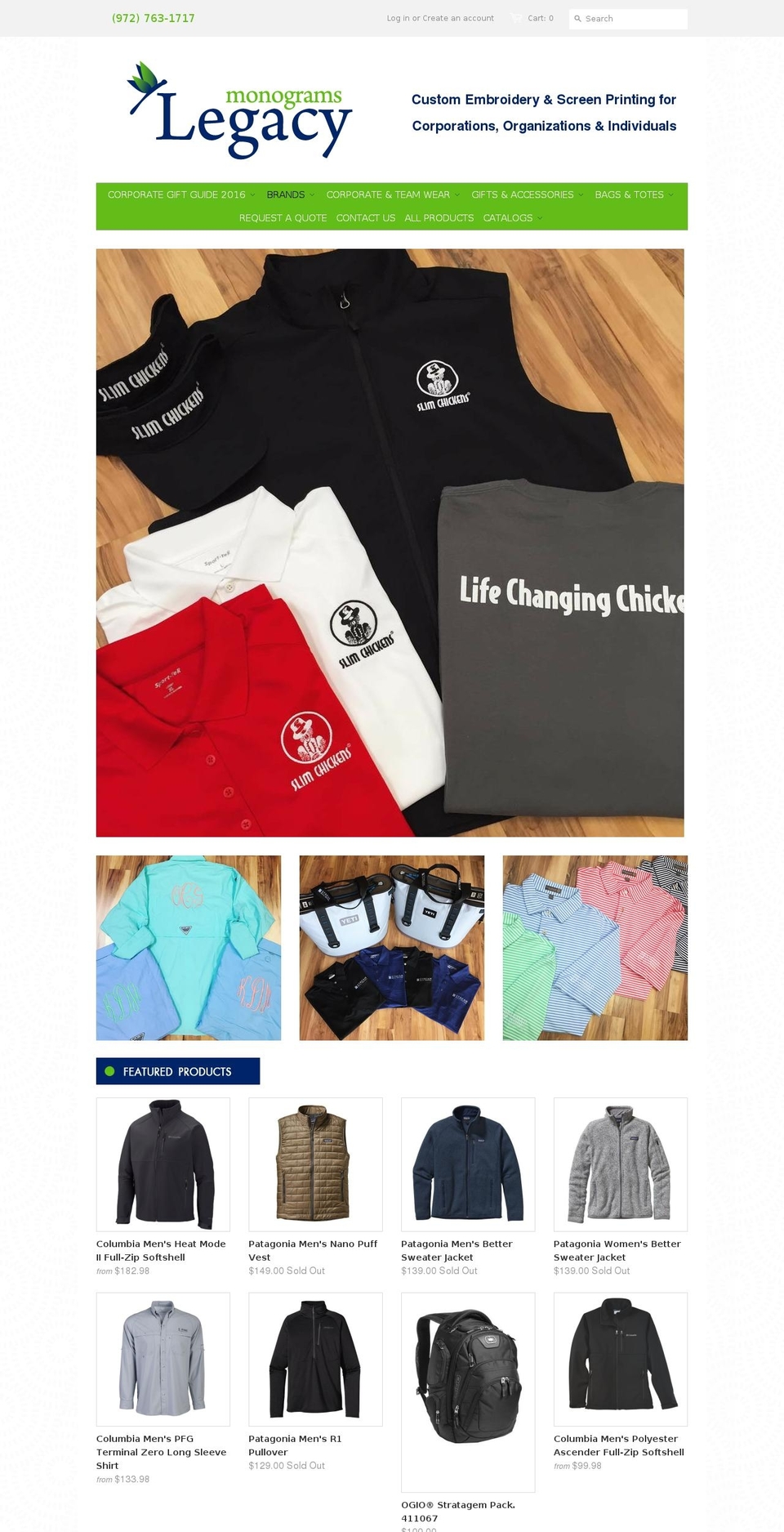 legacymonograms.com shopify website screenshot