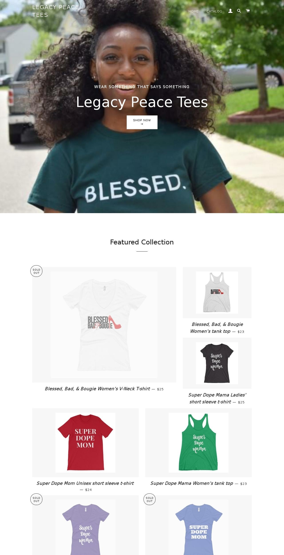 legacypeacellc.com — Shopify storefront screenshot