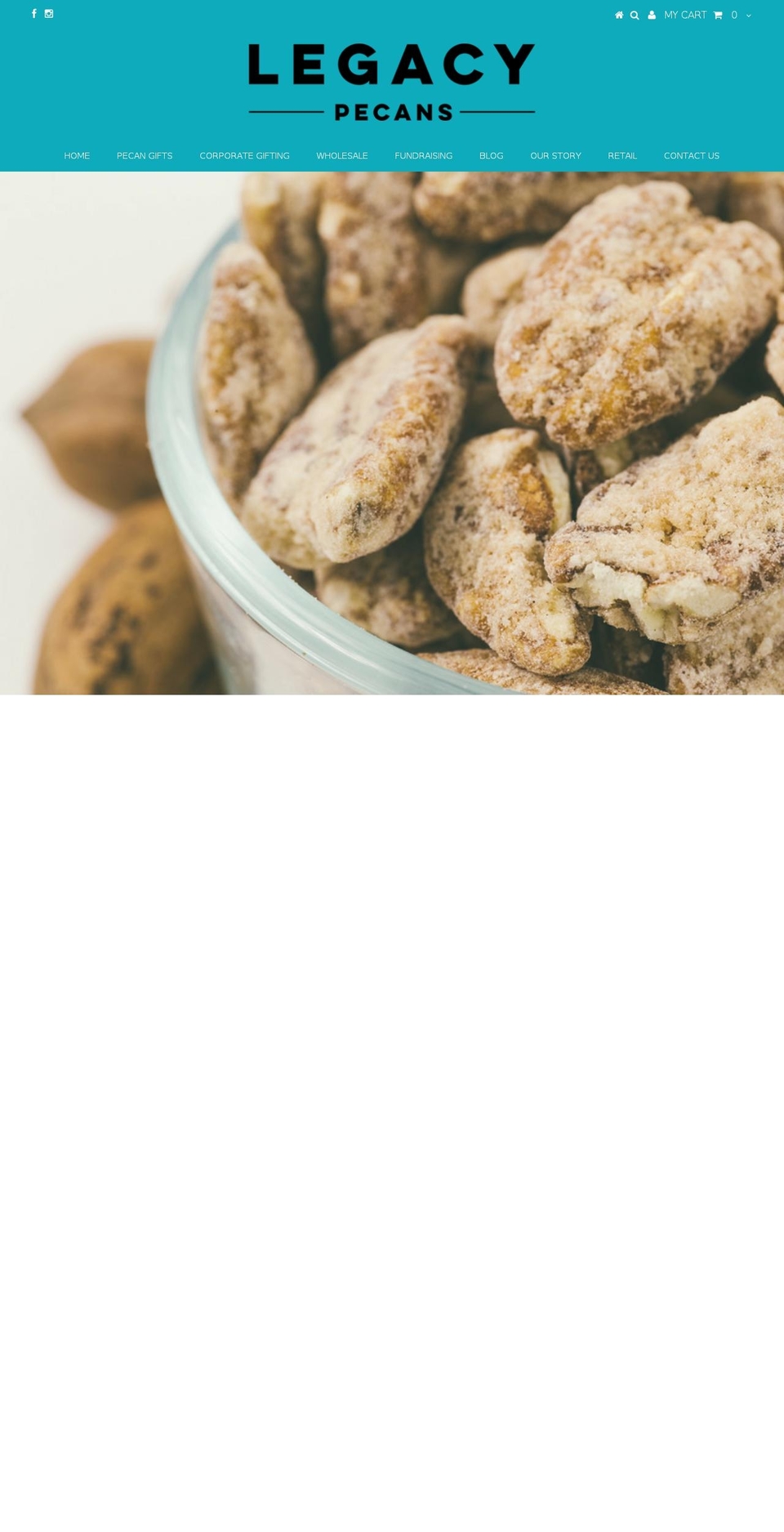 legacypecans.com shopify website screenshot