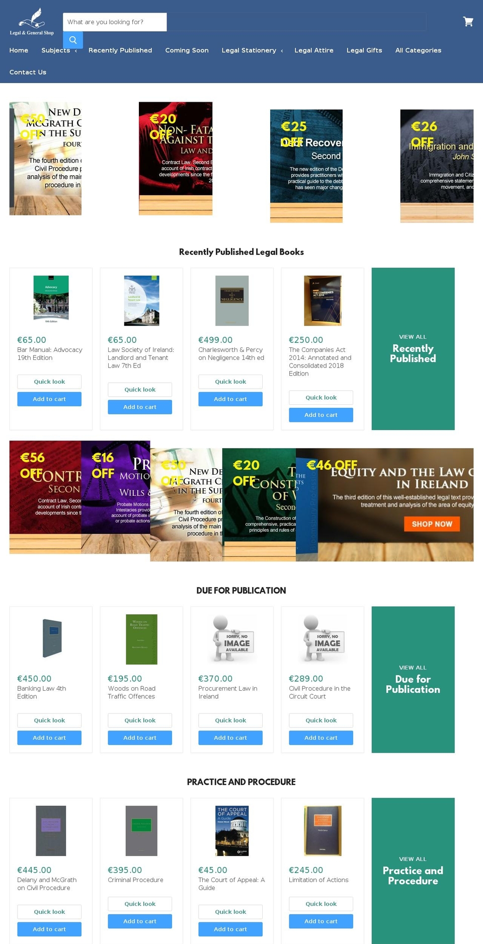 legalandgeneralshop.com — Shopify storefront screenshot