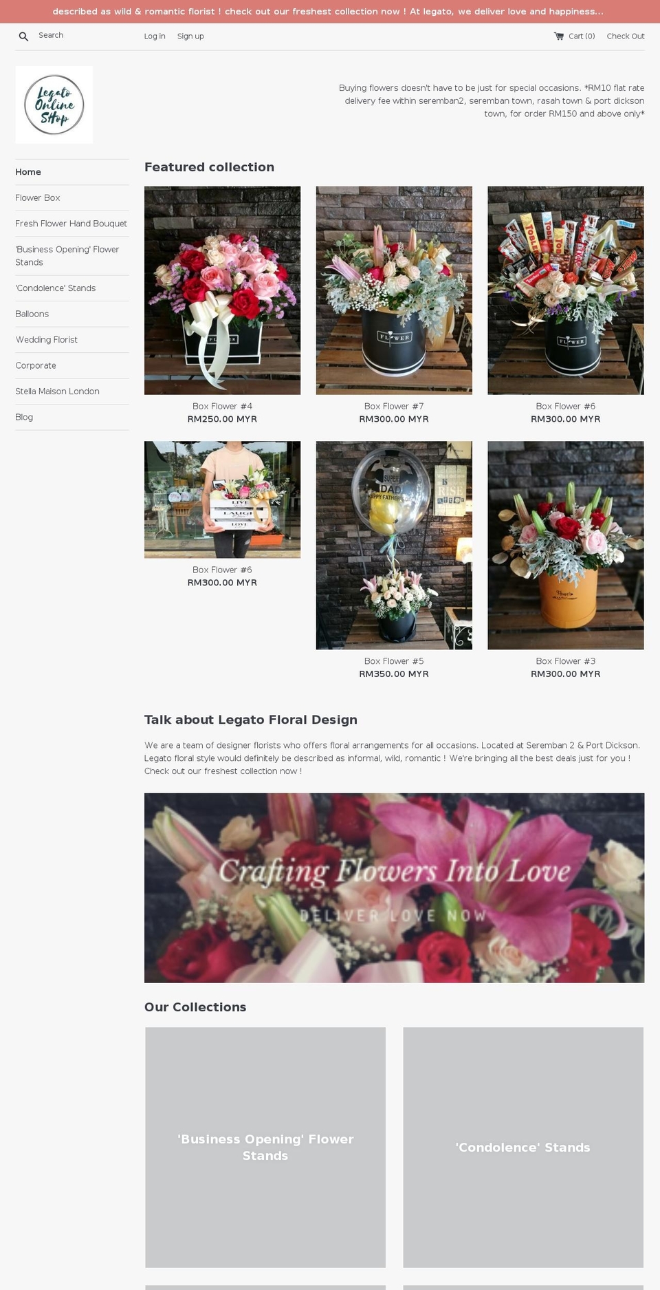 legatofloral.shop shopify website screenshot