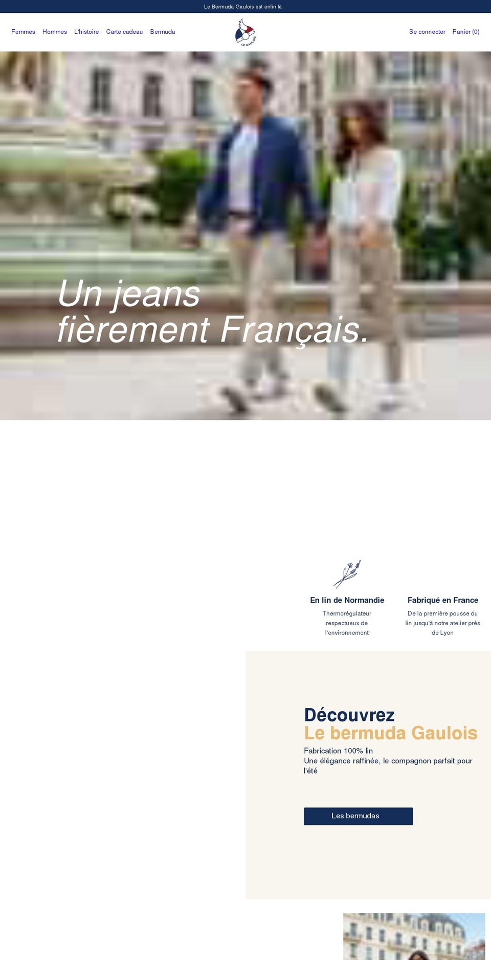 Custom Theme Le Gaulois Shopify theme site example legauloisjeans.com