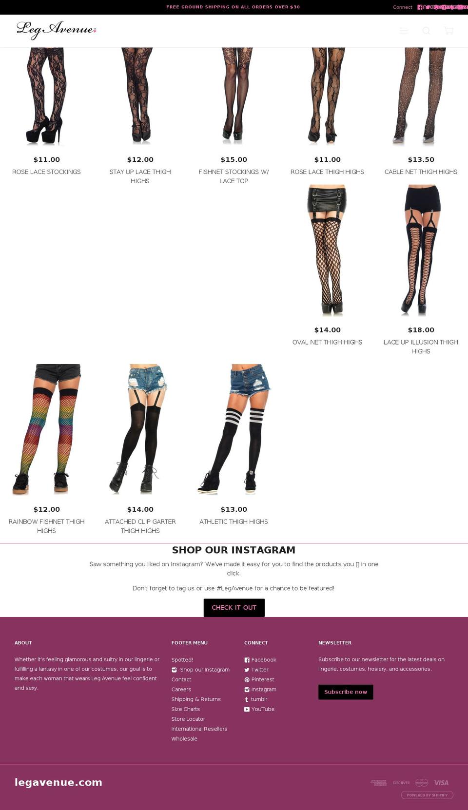 legavenuegirlz.com — Shopify storefront screenshot