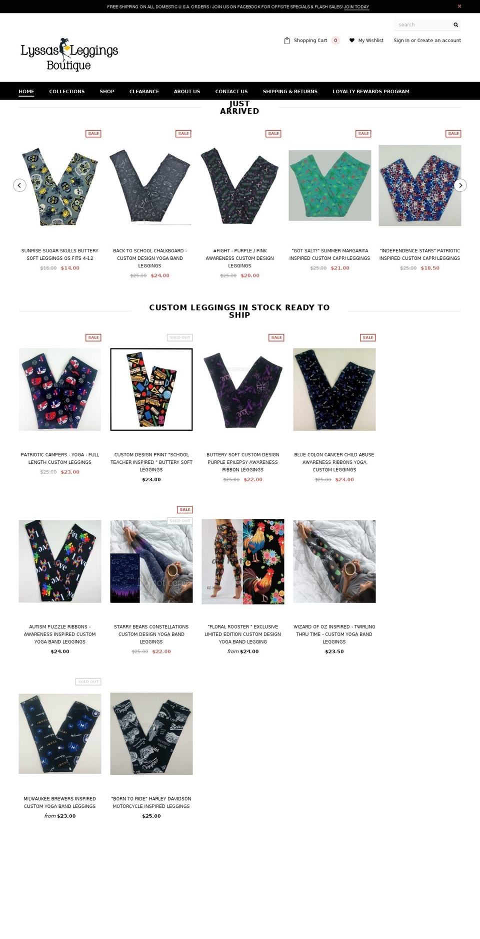 legdesigns.com — Shopify storefront screenshot
