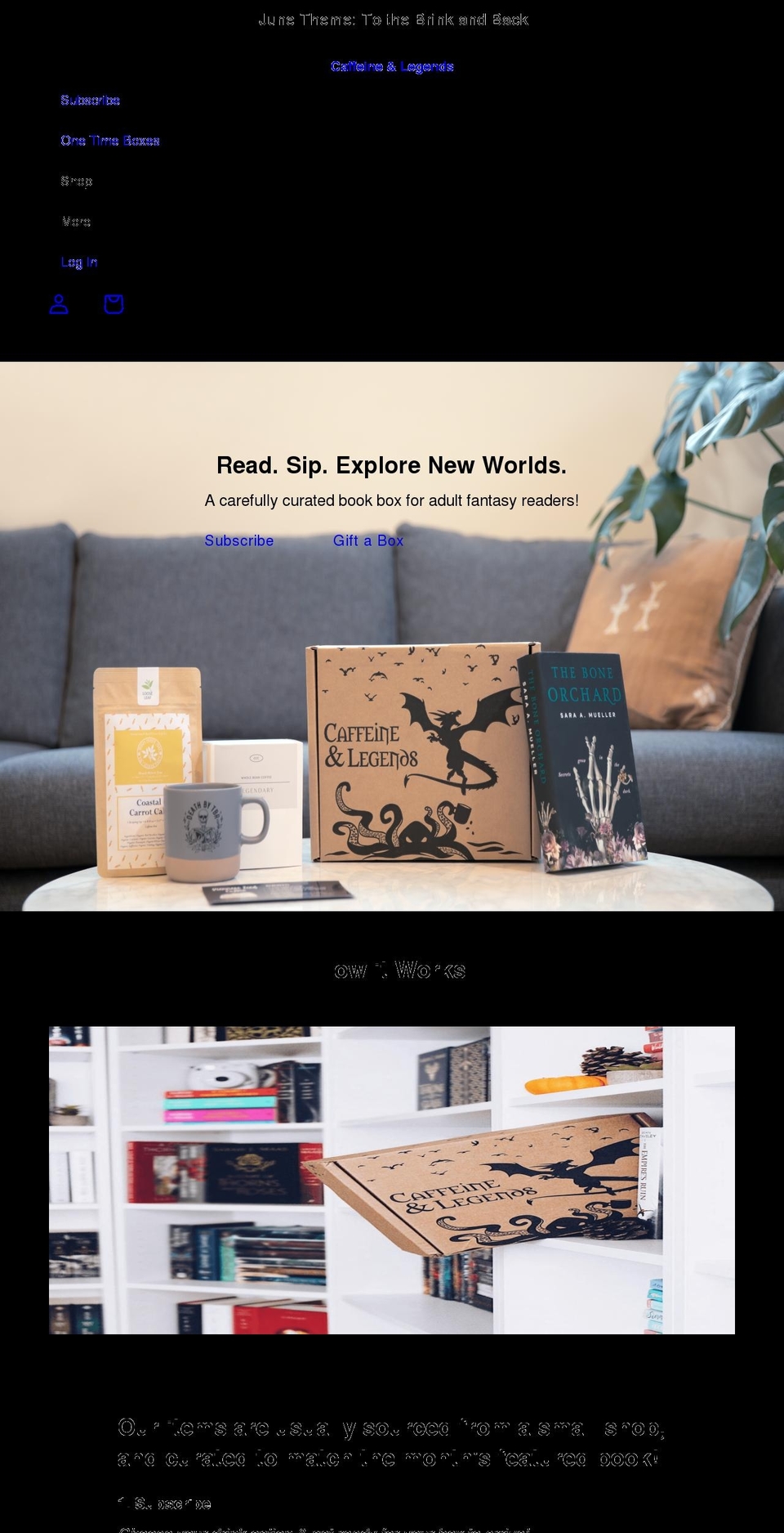 legendarybox.com shopify website screenshot