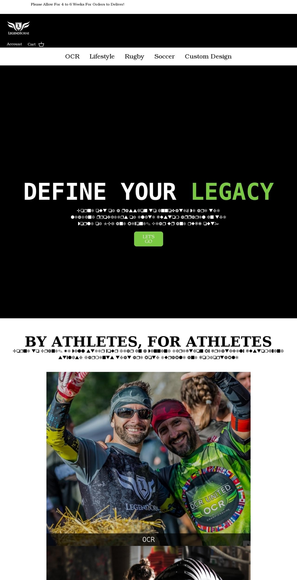 legendborne.com shopify website screenshot