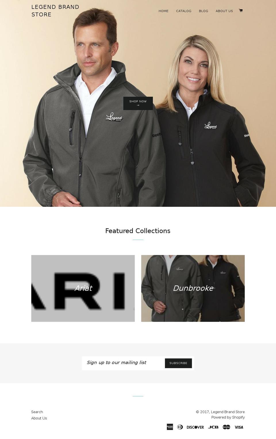 legendbrandstore.com shopify website screenshot