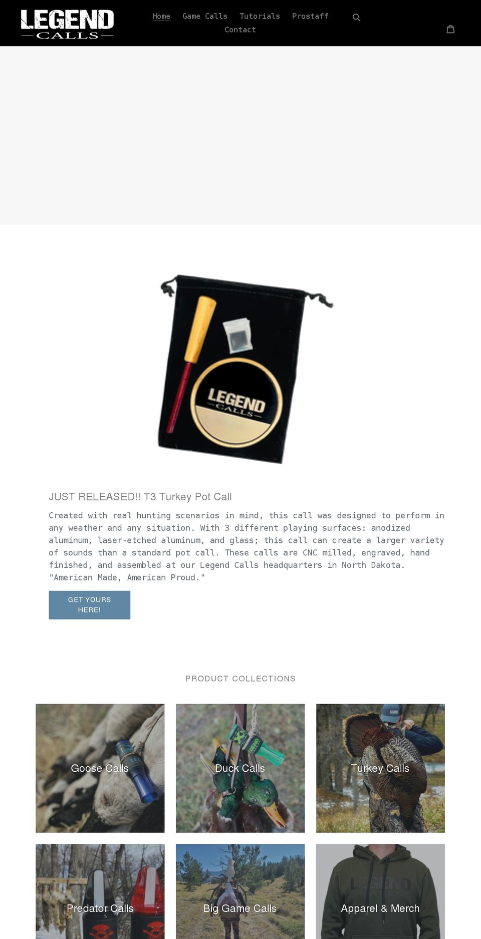 legendcalls.com shopify website screenshot