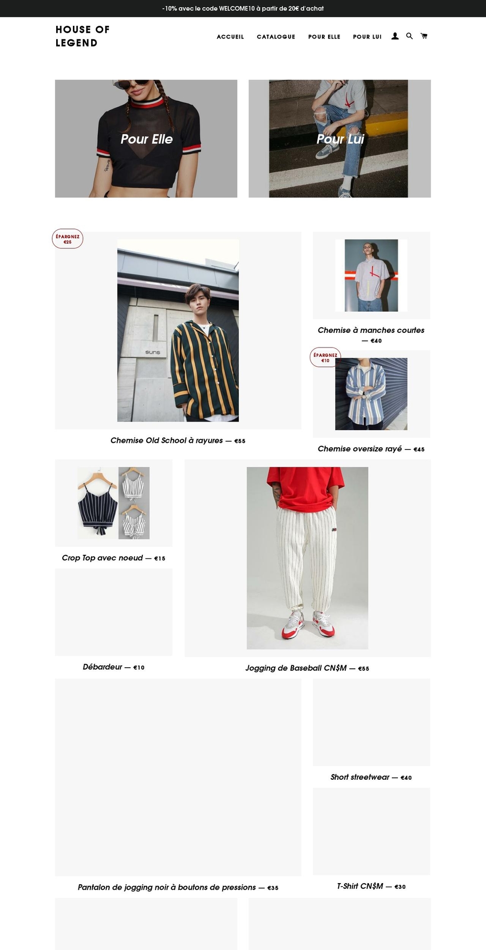 legendparis.com — Shopify storefront screenshot