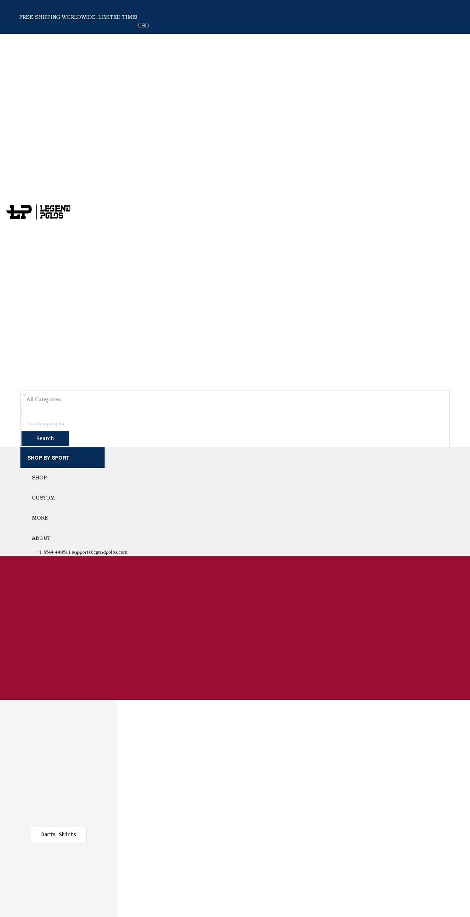 Legend Shopify theme site example legendpolos.com