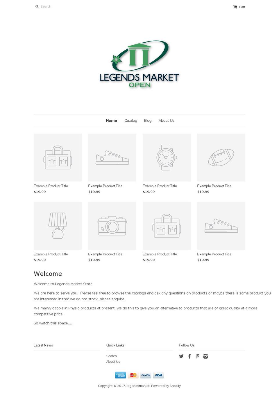 legends-market.com shopify website screenshot
