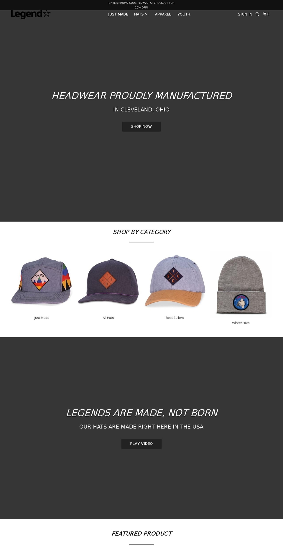 legendshop1.com — Shopify storefront screenshot