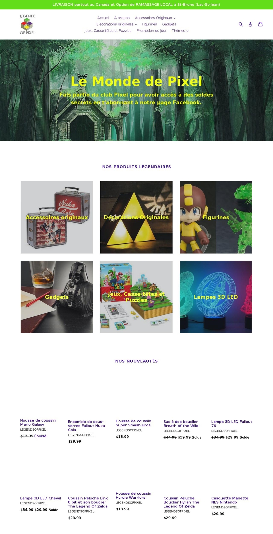 legendsofpixel.com — Shopify storefront screenshot