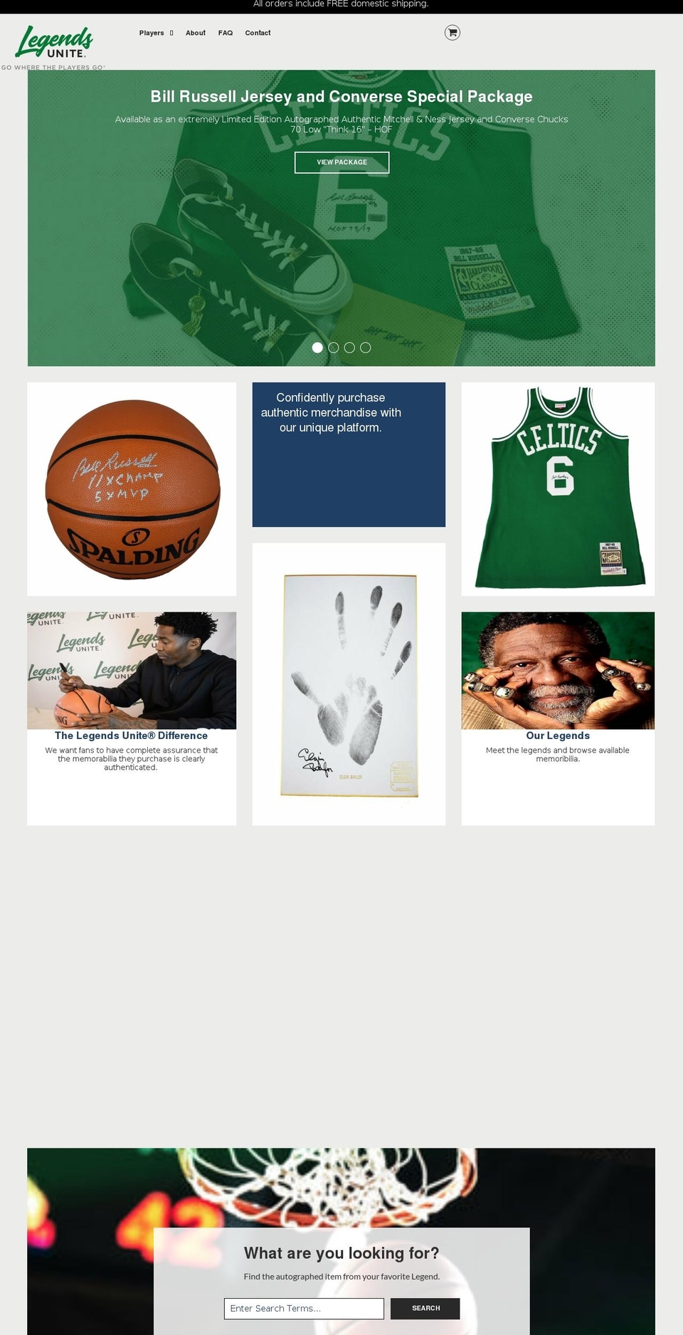 legendsunite.com shopify website screenshot