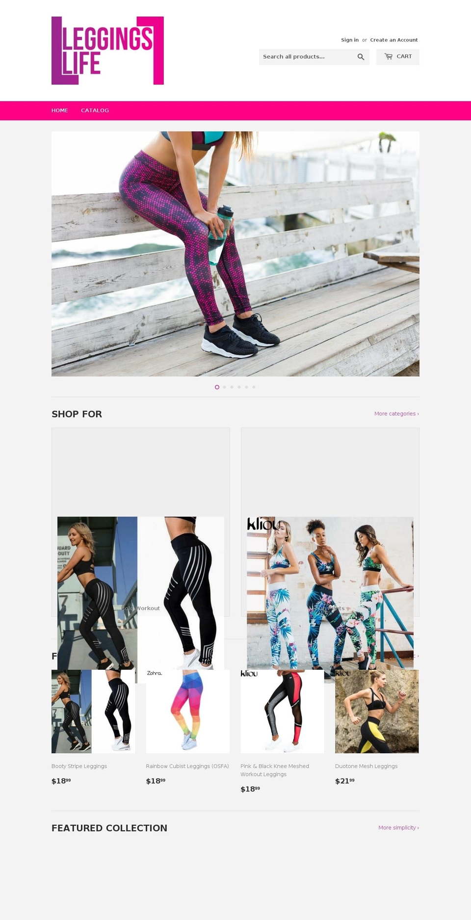 leggings.life shopify website screenshot